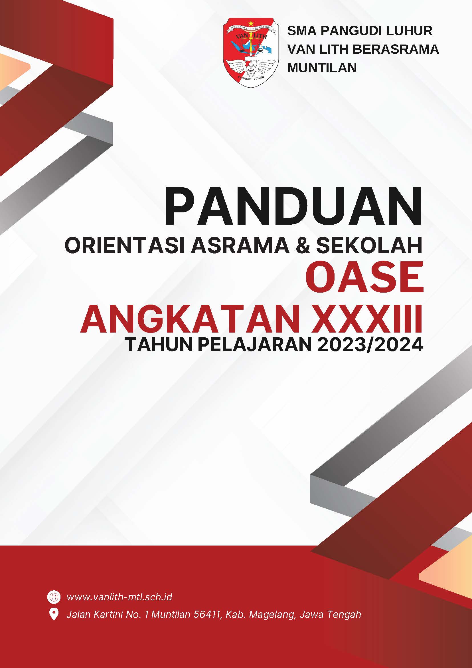 Buku Panduan Orientasi Asrama & Sekolah (OASE) Angkatan XXXIII Tahun Pelajaran 2023/2024